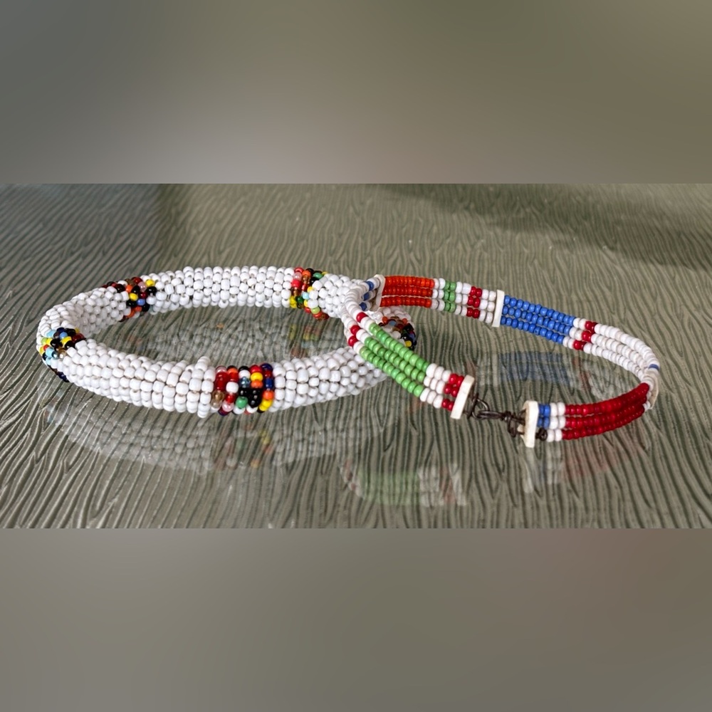 Beaded Bracelets Set of Two Vintage
